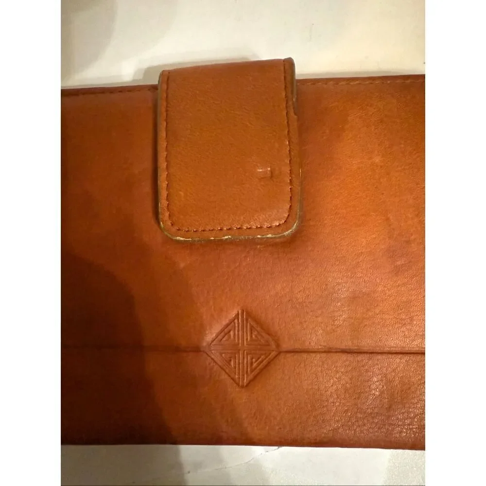 Prince Gardner Unisex Cowhide Leather Bi-fold Card Holder Wallet Tan OS NWOT